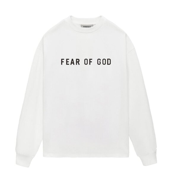 ESSENTIALS 3D Silicone Lettering Long Sleeve T-Shirt - Picture 1 of 2